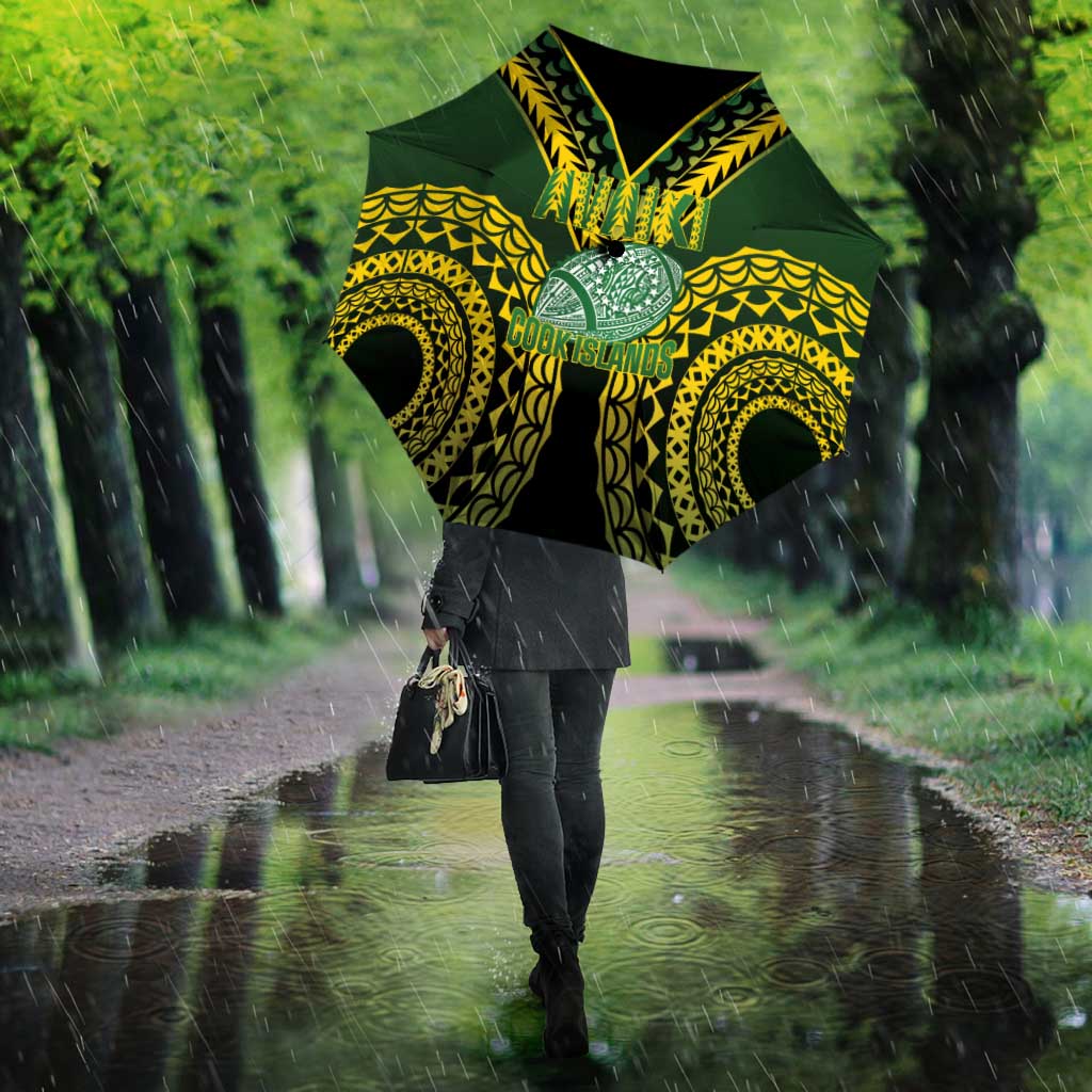 Avaiki Cook Islands Rugby Umbrella Kuki Airani Tatau Black - Aussie Hoodie