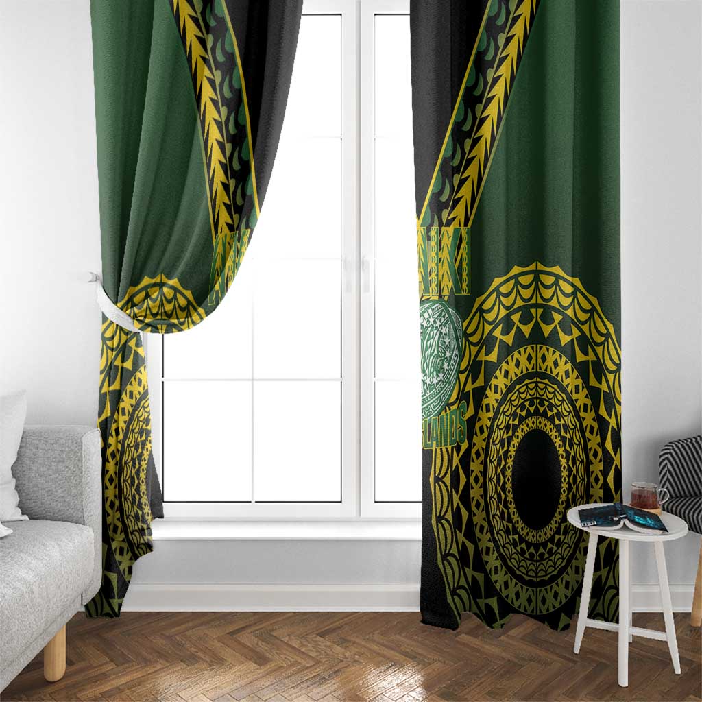 Avaiki Cook Islands Rugby Window Curtain Kuki Airani Tatau Black - Aussie Hoodie