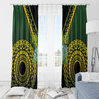 Avaiki Cook Islands Rugby Window Curtain Kuki Airani Tatau Black - Aussie Hoodie