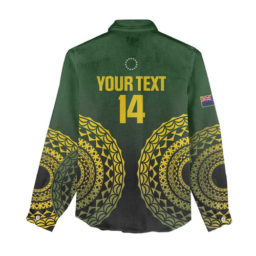 Custom Avaiki Cook Islands Rugby Women Casual Shirt Kuki Airani Tatau Black - Aussie Hoodie