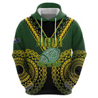 Custom Avaiki Cook Islands Rugby Zip Hoodie Kuki Airani Tatau Black - Aussie Hoodie