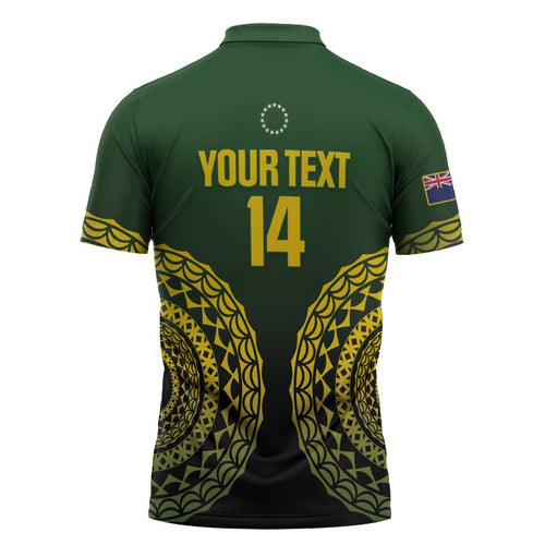 Custom Avaiki Cook Islands Rugby Zipper Polo Shirt Kuki Airani Tatau Black - Aussie Hoodie