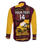 Custom Australia Day Brisbane Broncos Family Matching Off Shoulder Maxi Dress and Hawaiian Shirt NRL 2024 Australian Map Proud