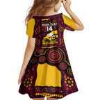 Custom Australia Day Brisbane Broncos Family Matching Summer Maxi Dress and Hawaiian Shirt NRL 2024 Australian Map Proud