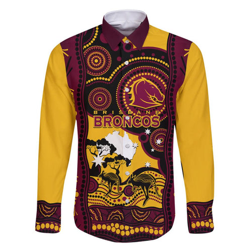 Custom Australia Day Brisbane Broncos Family Matching Summer Maxi Dress and Hawaiian Shirt NRL 2024 Australian Map Proud