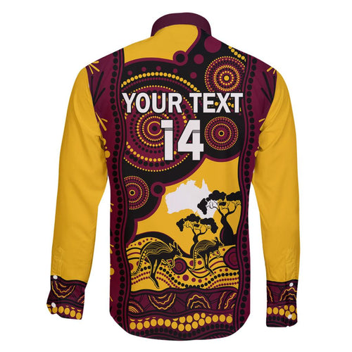 Custom Australia Day Brisbane Broncos Family Matching Summer Maxi Dress and Hawaiian Shirt NRL 2024 Australian Map Proud