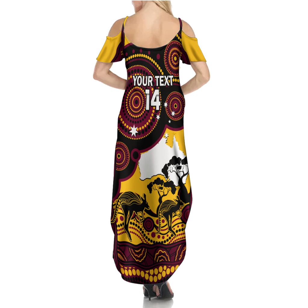 Custom Australia Day Brisbane Broncos Family Matching Summer Maxi Dress and Hawaiian Shirt NRL 2024 Australian Map Proud