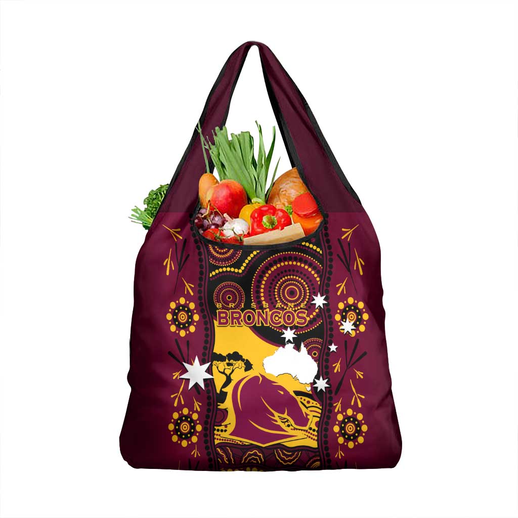 Australia Day Brisbane Broncos Grocery Bag NRL 2024 Australian Map Proud