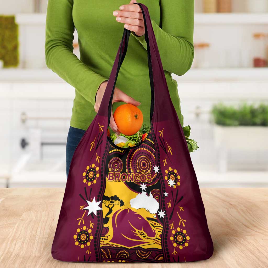 Australia Day Brisbane Broncos Grocery Bag NRL 2024 Australian Map Proud