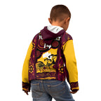 Custom Australia Day Brisbane Broncos Kid Hoodie NRL 2024 Australian Map Proud