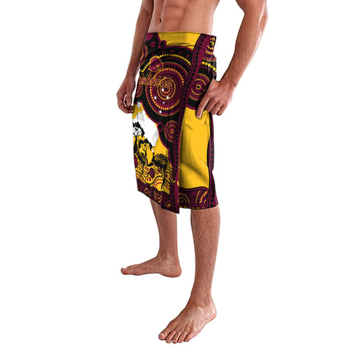 Custom Australia Day Brisbane Broncos Lavalava NRL 2024 Australian Map Proud