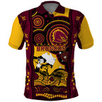 Custom Australia Day Brisbane Broncos Polo Shirt NRL 2024 Australian Map Proud