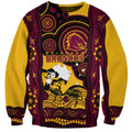 Custom Australia Day Brisbane Broncos Sweatshirt NRL 2024 Australian Map Proud