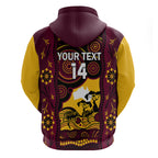 Custom Australia Day Brisbane Broncos Zip Hoodie NRL 2024 Australian Map Proud