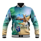 Australia Day 2024 Baseball Jacket Kangaroo Go Surfing Aussie Map Tropical Style