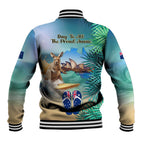 Australia Day 2024 Baseball Jacket Kangaroo Go Surfing Aussie Map Tropical Style