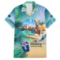 Australia Day 2024 Hawaiian Shirt Kangaroo Go Surfing Aussie Map Tropical Style
