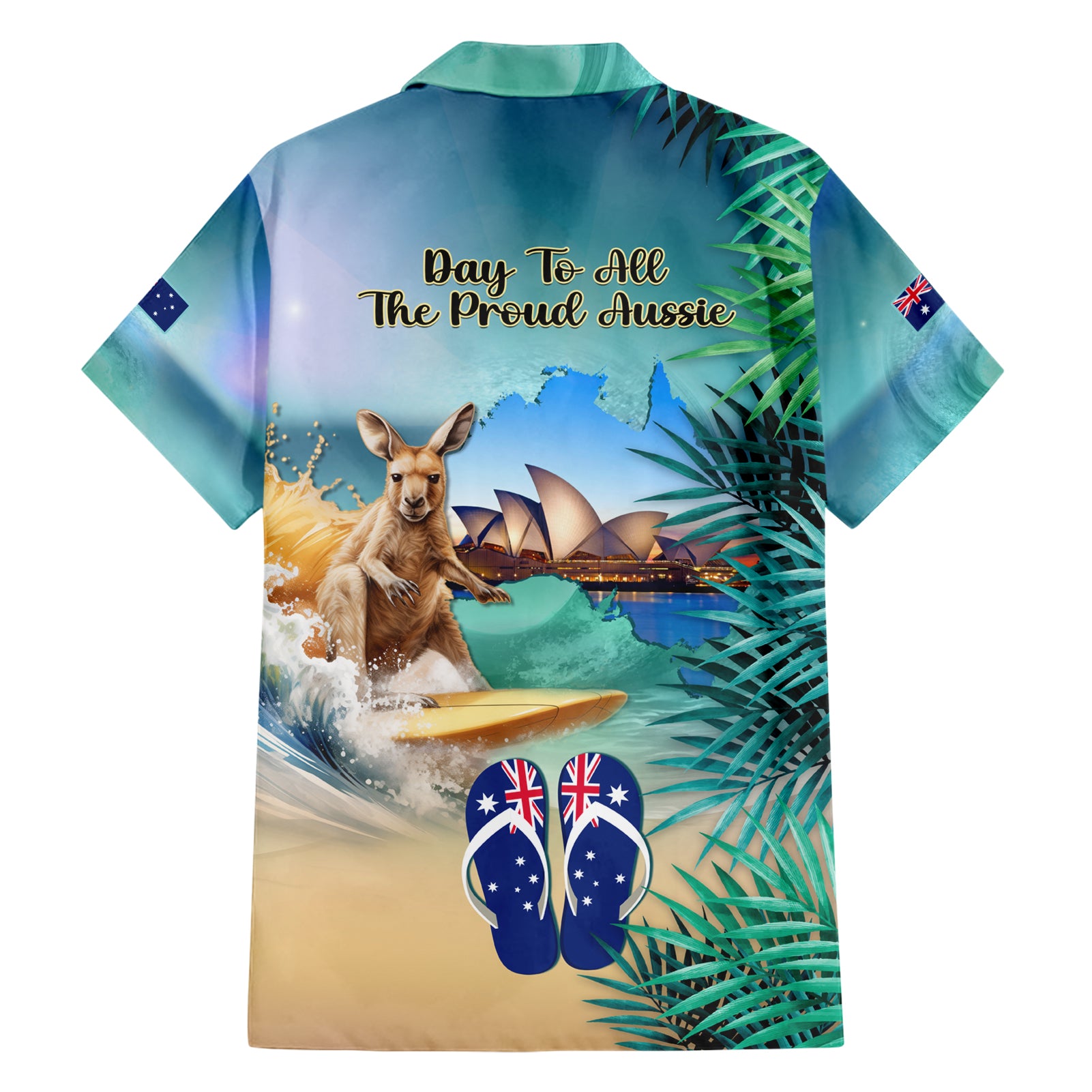 Australia Day 2024 Hawaiian Shirt Kangaroo Go Surfing Aussie Map Tropical Style