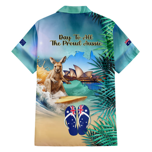 Australia Day 2024 Hawaiian Shirt Kangaroo Go Surfing Aussie Map Tropical Style