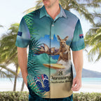 Australia Day 2024 Hawaiian Shirt Kangaroo Go Surfing Aussie Map Tropical Style