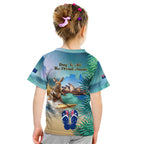 Australia Day 2024 Kid T Shirt Kangaroo Go Surfing Aussie Map Tropical Style