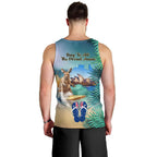 Australia Day 2024 Men Tank Top Kangaroo Go Surfing Aussie Map Tropical Style