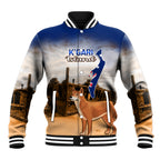 Australia Fraser Island Baseball Jacket Dingo With Maheno Shipwreck K'gari Proud