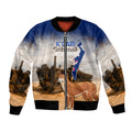 Australia Fraser Island Bomber Jacket Dingo With Maheno Shipwreck K'gari Proud