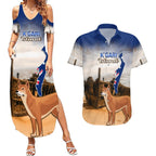 Australia Fraser Island Couples Matching Summer Maxi Dress and Hawaiian Shirt Dingo With Maheno Shipwreck K'gari Proud