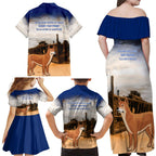 Australia Fraser Island Family Matching Off Shoulder Maxi Dress and Hawaiian Shirt Dingo With Maheno Shipwreck K'gari Proud