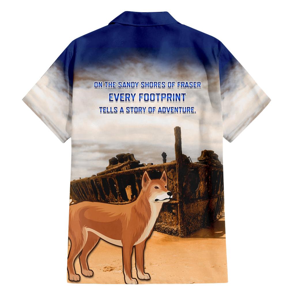 Australia Fraser Island Family Matching Off Shoulder Maxi Dress and Hawaiian Shirt Dingo With Maheno Shipwreck K'gari Proud