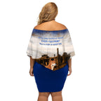 Australia Fraser Island Family Matching Off Shoulder Short Dress and Hawaiian Shirt Dingo With Maheno Shipwreck K'gari Proud