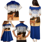 Australia Fraser Island Family Matching Puletasi and Hawaiian Shirt Dingo With Maheno Shipwreck K'gari Proud