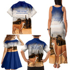 Australia Fraser Island Family Matching Tank Maxi Dress and Hawaiian Shirt Dingo With Maheno Shipwreck K'gari Proud