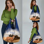Australia Fraser Island Grocery Bag Dingo With Maheno Shipwreck K'gari Proud