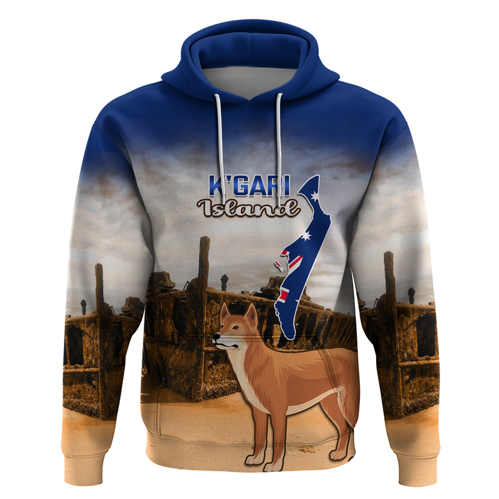 Australia Fraser Island Hoodie Dingo With Maheno Shipwreck K'gari Proud