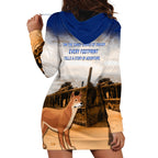 Australia Fraser Island Hoodie Dress Dingo With Maheno Shipwreck K'gari Proud