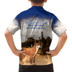 Australia Fraser Island Kid Hawaiian Shirt Dingo With Maheno Shipwreck K'gari Proud