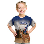 Australia Fraser Island Kid T Shirt Dingo With Maheno Shipwreck K'gari Proud