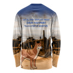 Australia Fraser Island Long Sleeve Shirt Dingo With Maheno Shipwreck K'gari Proud