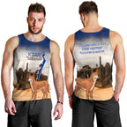 Australia Fraser Island Men Tank Top Dingo With Maheno Shipwreck K'gari Proud
