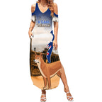 Australia Fraser Island Summer Maxi Dress Dingo With Maheno Shipwreck K'gari Proud