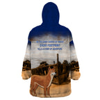 Australia Fraser Island Wearable Blanket Hoodie Dingo With Maheno Shipwreck K'gari Proud