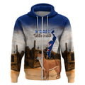 Australia Fraser Island Zip Hoodie Dingo With Maheno Shipwreck K'gari Proud