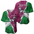 Personalised Rabbitohs And Eagles Rugby Baseball Jersey NRL 2024 Dynamic Together