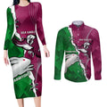 Personalised Rabbitohs And Eagles Rugby Couples Matching Long Sleeve Bodycon Dress and Long Sleeve Button Shirt NRL 2024 Dynamic Together