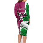 Personalised Rabbitohs And Eagles Rugby Family Matching Long Sleeve Bodycon Dress and Hawaiian Shirt NRL 2024 Dynamic Together