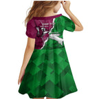 Personalised Rabbitohs And Eagles Rugby Family Matching Mermaid Dress and Hawaiian Shirt NRL 2024 Dynamic Together