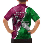 Personalised Rabbitohs And Eagles Rugby Family Matching Off Shoulder Maxi Dress and Hawaiian Shirt NRL 2024 Dynamic Together