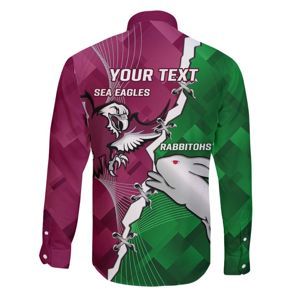 Personalised Rabbitohs And Eagles Rugby Family Matching Tank Maxi Dress and Hawaiian Shirt NRL 2024 Dynamic Together